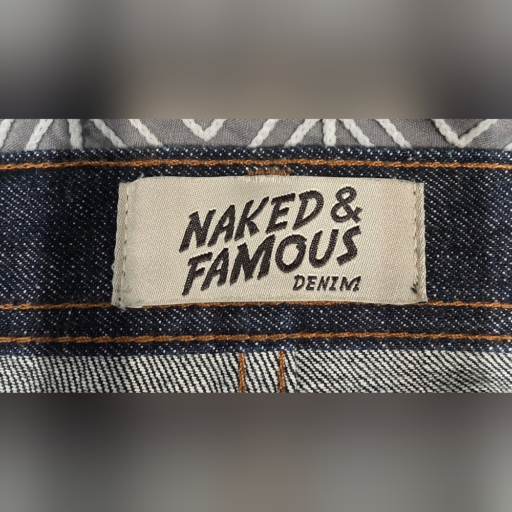 Naked & Famous Love And Peace Selvedge Straight Leg Men's Jeans Size 30 - Picture 9 of 10